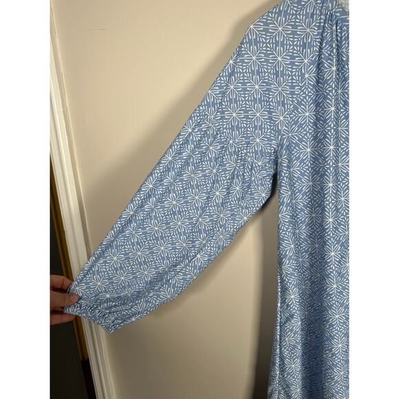CABANA LIFE Coast Long Sleeve Tunic Dress Blue Size Large - Picture 2 of 10
